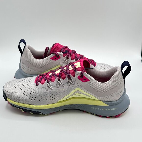 Women's Nike Pegasus React Trail 4 Running Shoes Light Purple Yellow DJ6159-002 - Picture 9 of 14